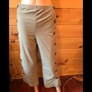 Soft Surroundings khaki, size M, legs have buttons